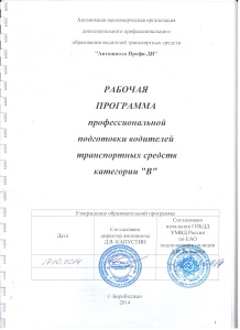 рабочая программ кат_В